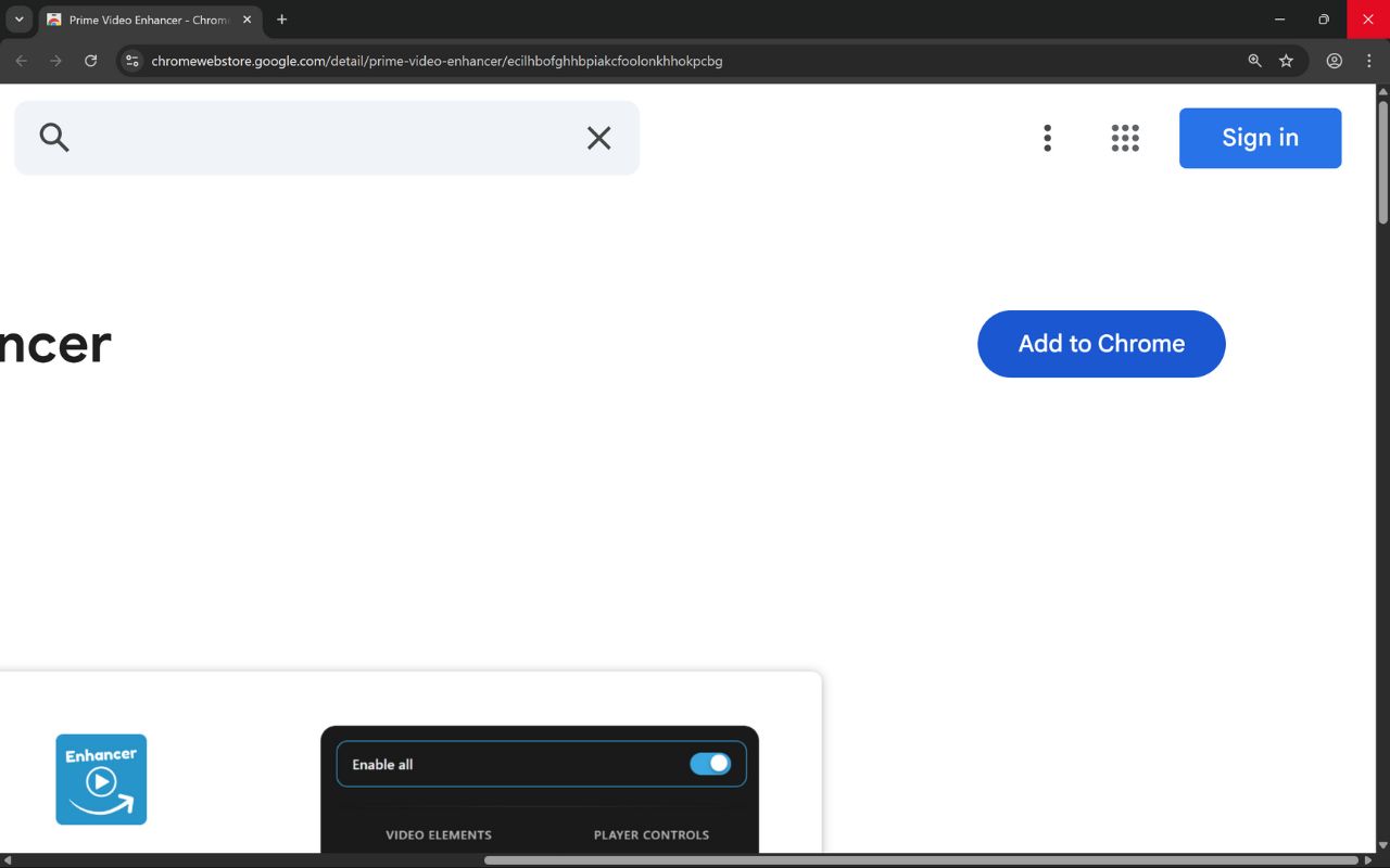 Chrome Web Store Add to Chrome button highlighted